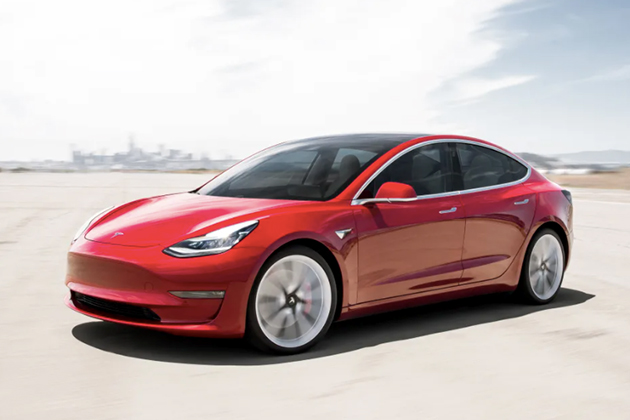 Red Tesla Model 3