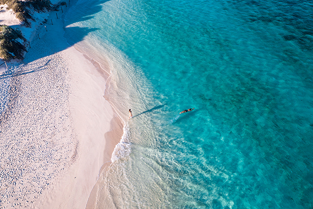 Image of a woman in a bay