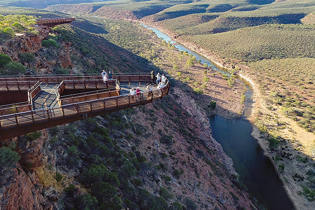 Skywalk over river gorge