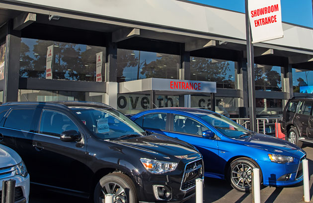 A car yard exterior