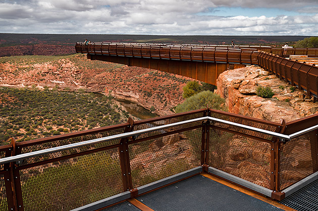 View over gorges from the Kalbarri Skywalk