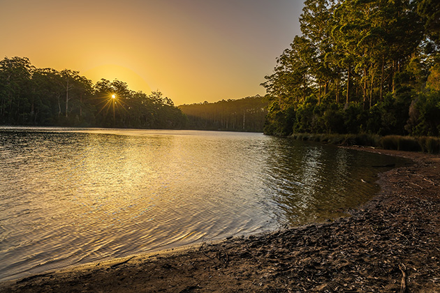 Dam at sunrise