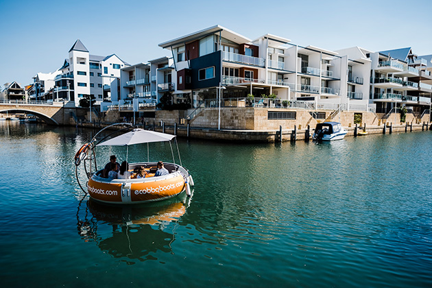 Donut-shaped boat