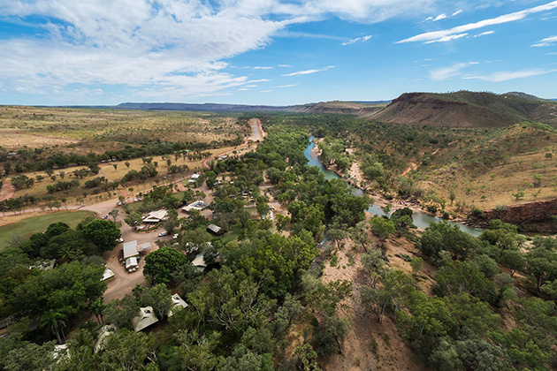 Aerial view of accommodation