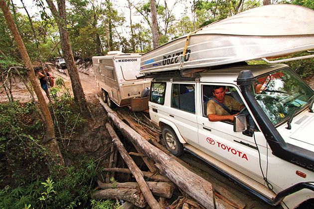 A Kedron caravan being towed