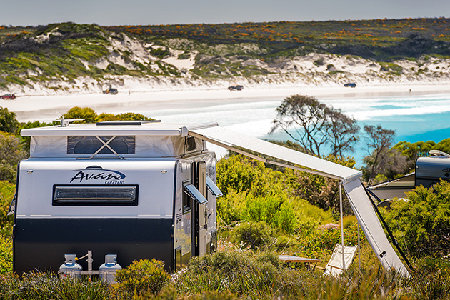 Campervan near the beach