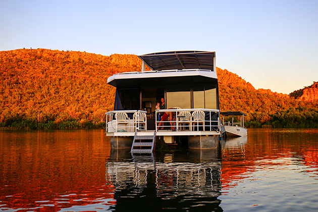 Houseboat on the water