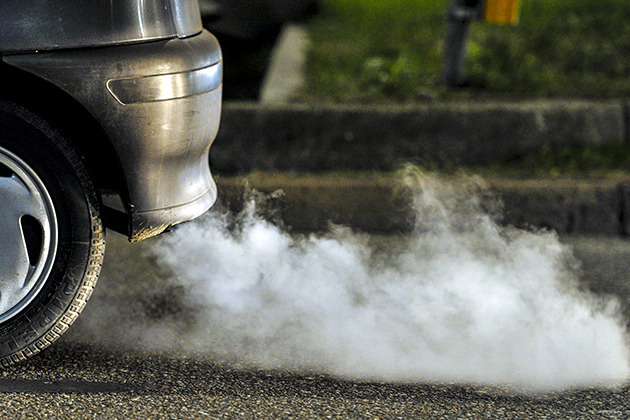 Image of a car's exhaust pipe