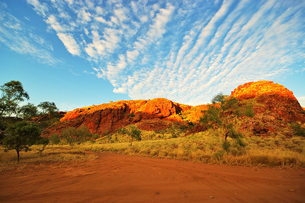 Red rock gorge in the outback