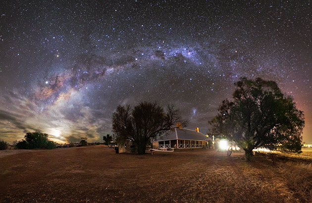 Outback sky with trees in foreground
