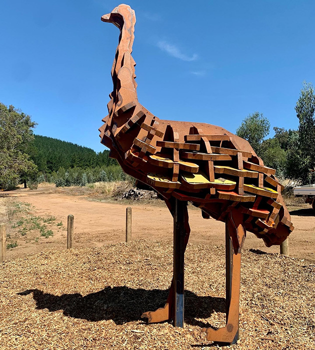 Sculpture of an emu