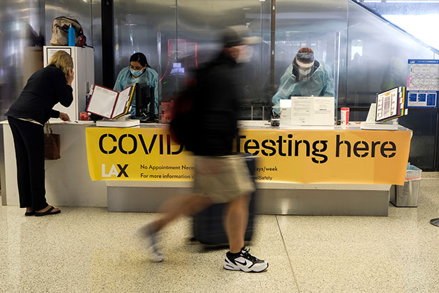 COVID-19 testing at LAX airport