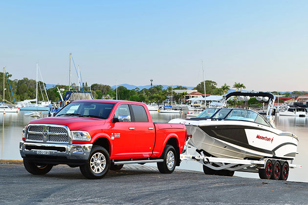Ute towing boat