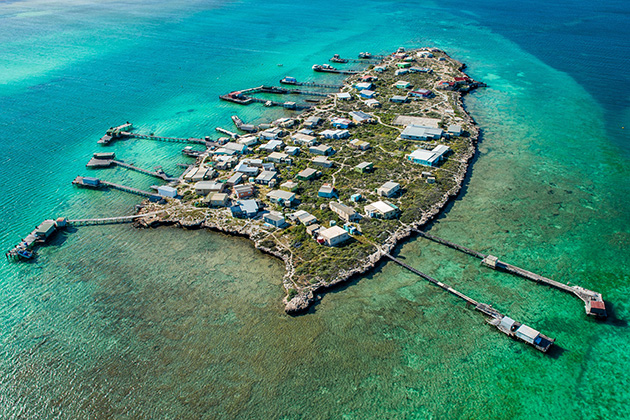 Aerial view of islands