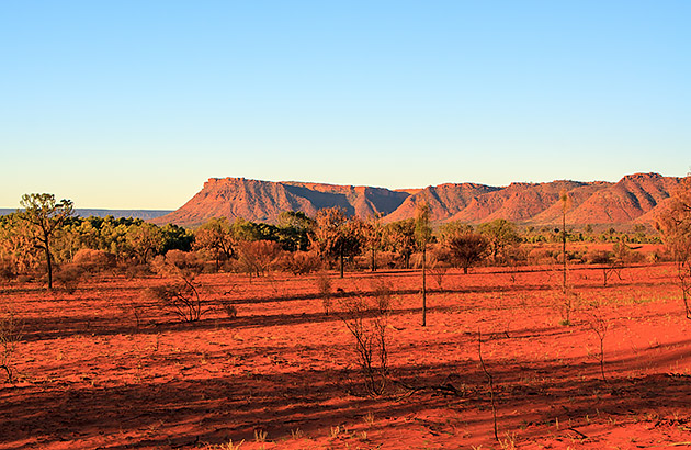 Red landscape of the Red Centre Way drive