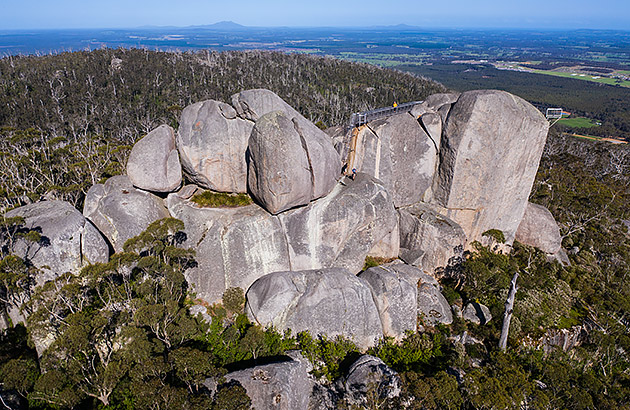 Aerial photo of the Porongurup Range 