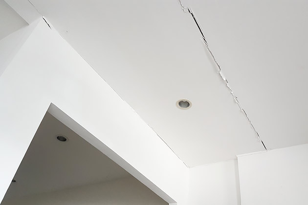 Cracked ceiling