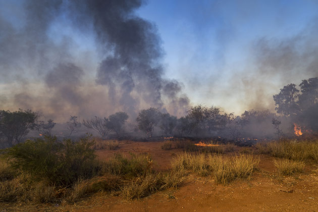 Bushfire in the outback