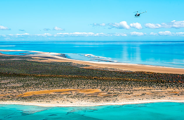 Shark Bay aerial photo of coastline