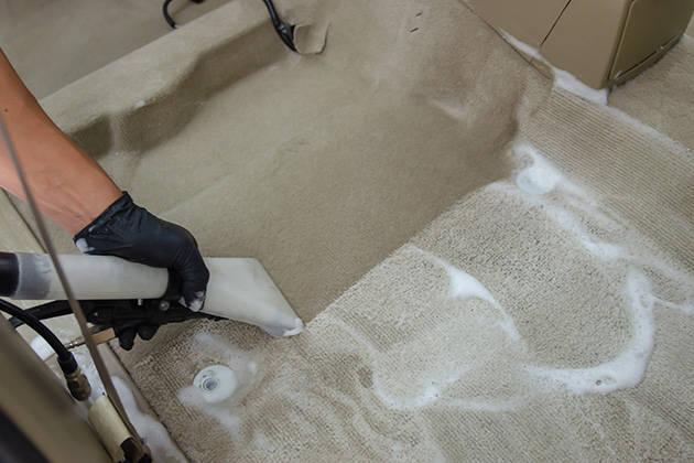 Deep clean car carpet 