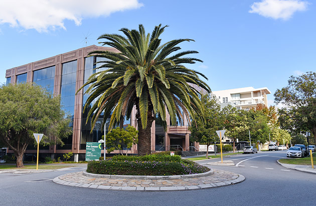 A roundabout in central Perth