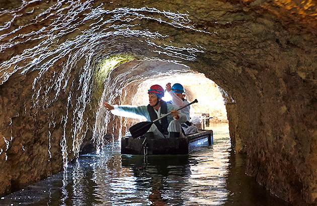 Fremantle Prison underground tunnel tour in a small boat