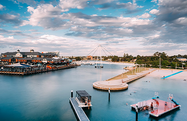 The waterfront in Mandurah