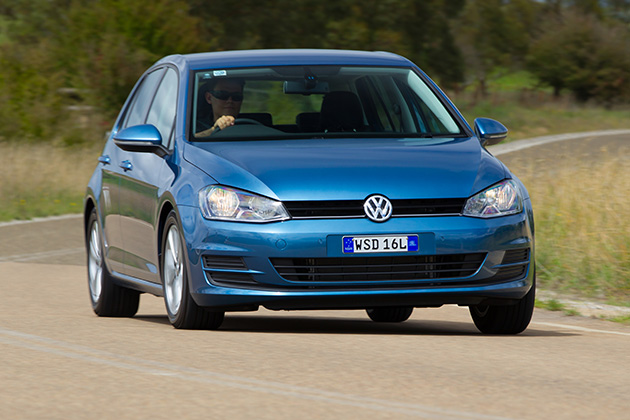 Blue VW Golf