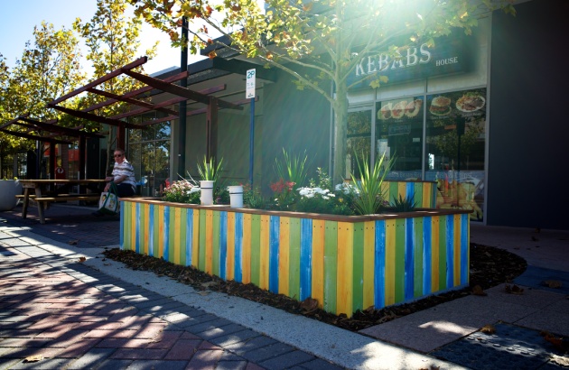 Colourful planter box