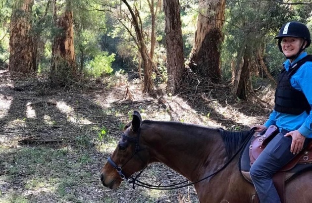 Julie Townsend on a horse