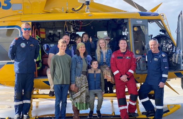 Sebastian and his family reunited with RAC Rescue squad