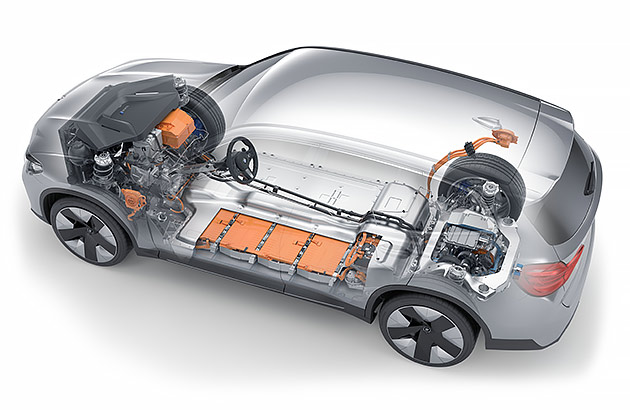 A diagram of a BMW Gen 5 Powertrain