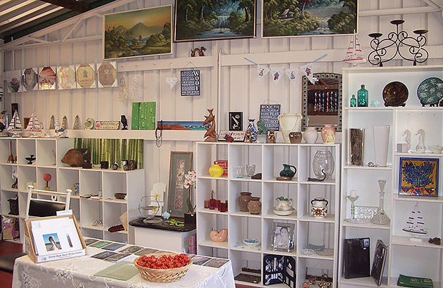 Gift shop interior with shelves filled with homewares