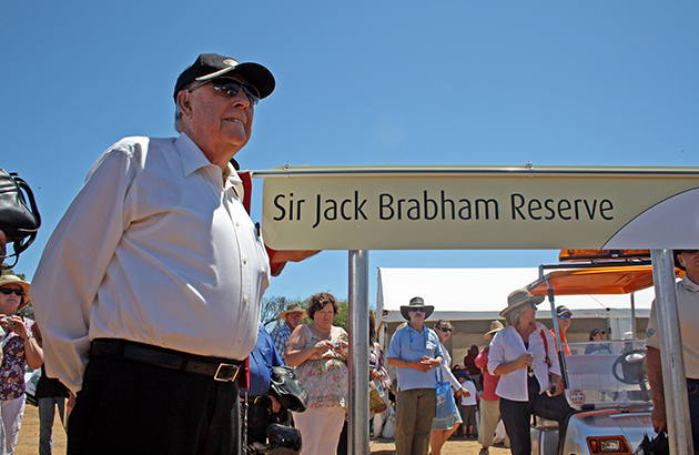 Sir Jack Brabham pictured at Braham Estate