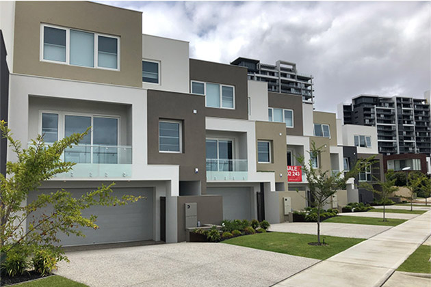 Recently completed houses in Burswood