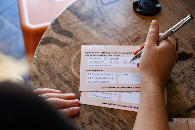 Image of GetUp card on table
