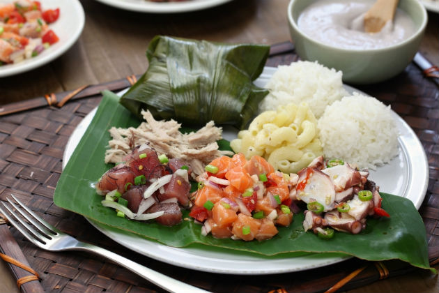 A traditional Hawaiian meal