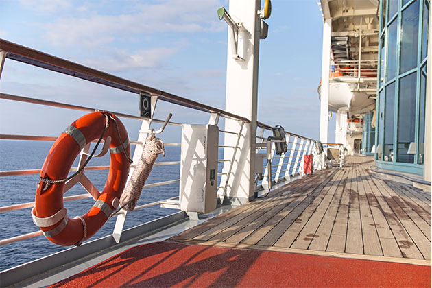 Image of deck on cruise ship