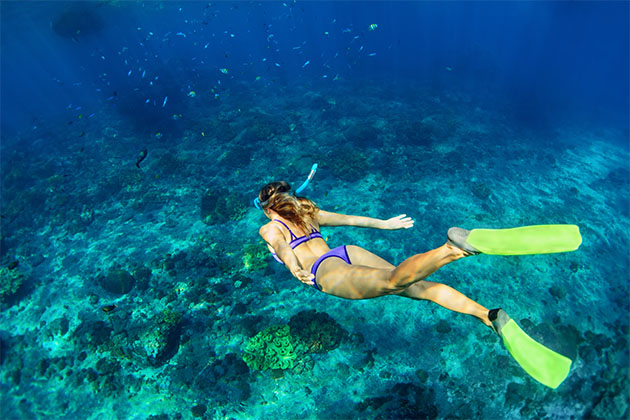 Image of woman snorkelling