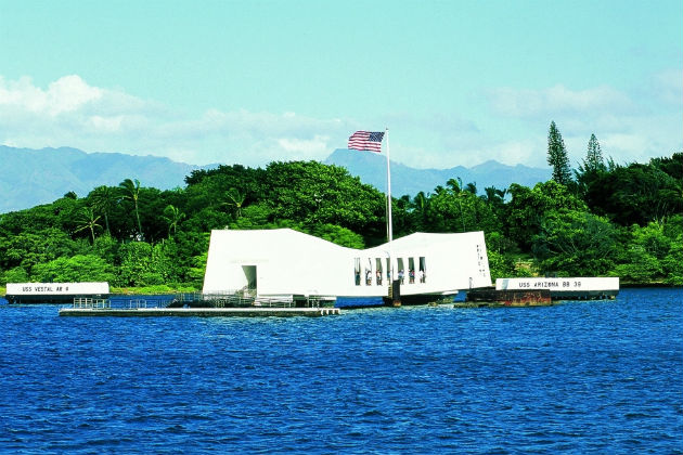 The USS Arizona memorial at Honolulu