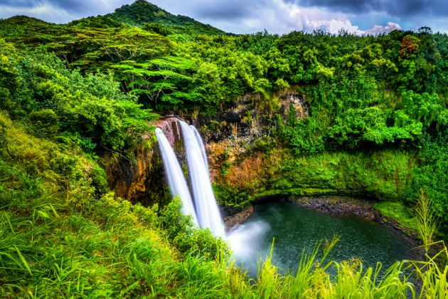 Wailua falls at Wailua river state park, Maui