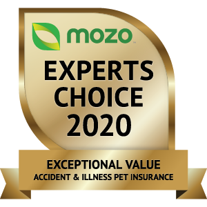 Mozo Award exceptional value accident illness pet insurance