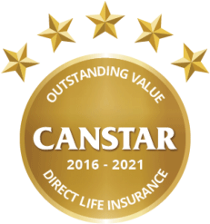 CANSTAR 2016 - 2021 - Outstanding Value - Direct Life Insurance