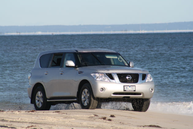 2013 Nissan Patrol V8 on the beach