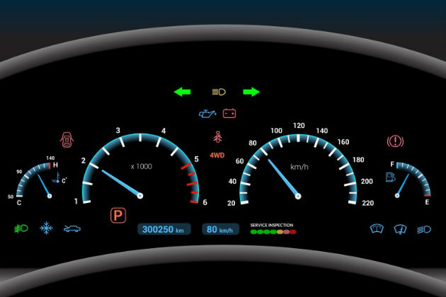 A typical heads up display