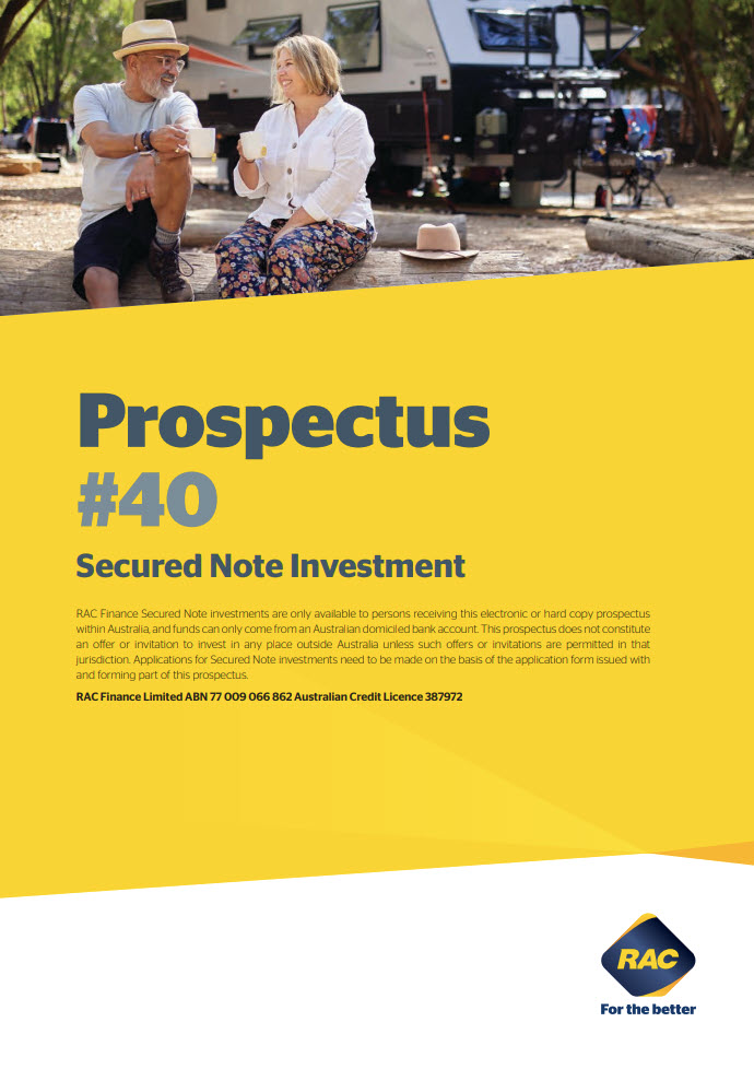 Front cover of RAC Finance Prospectus