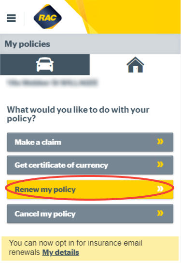 Choosing your policy on mobile