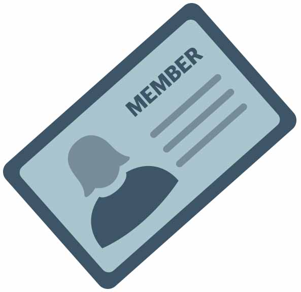 An illustration of an RAC membership card