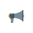 Graphic of a megaphone