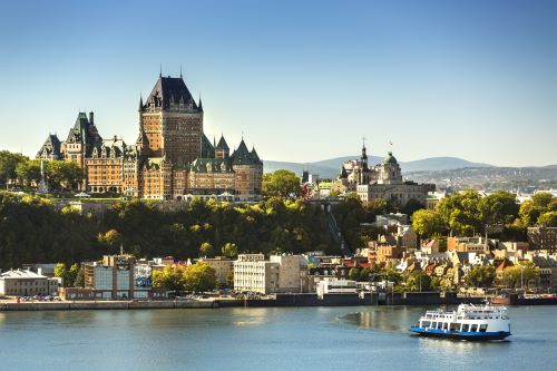 Qquebec City Chateau with the Frontenac River